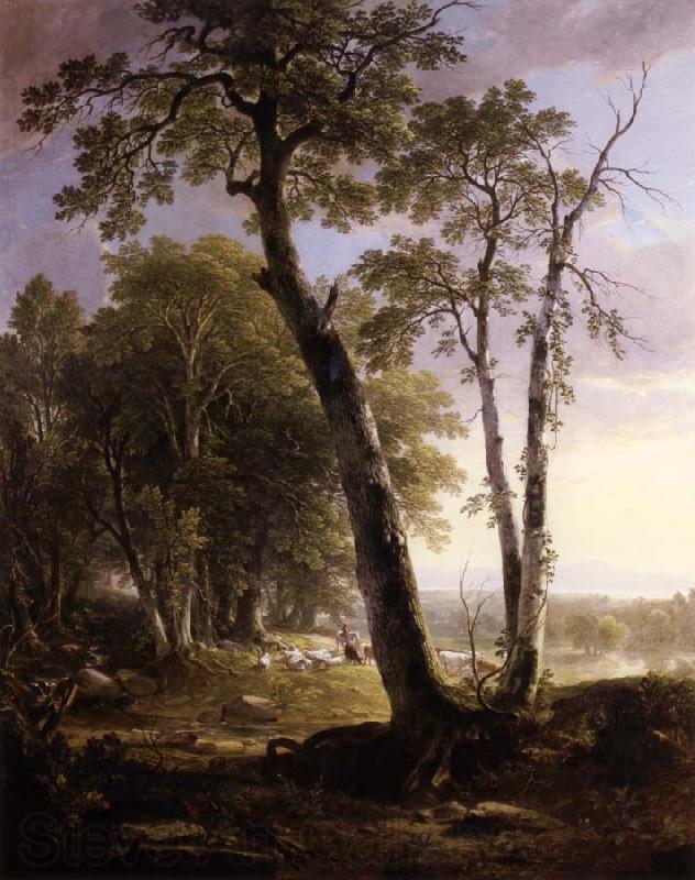 Asher Brown Durand Landscape Composition,Afternoon,in the woods Norge oil painting art